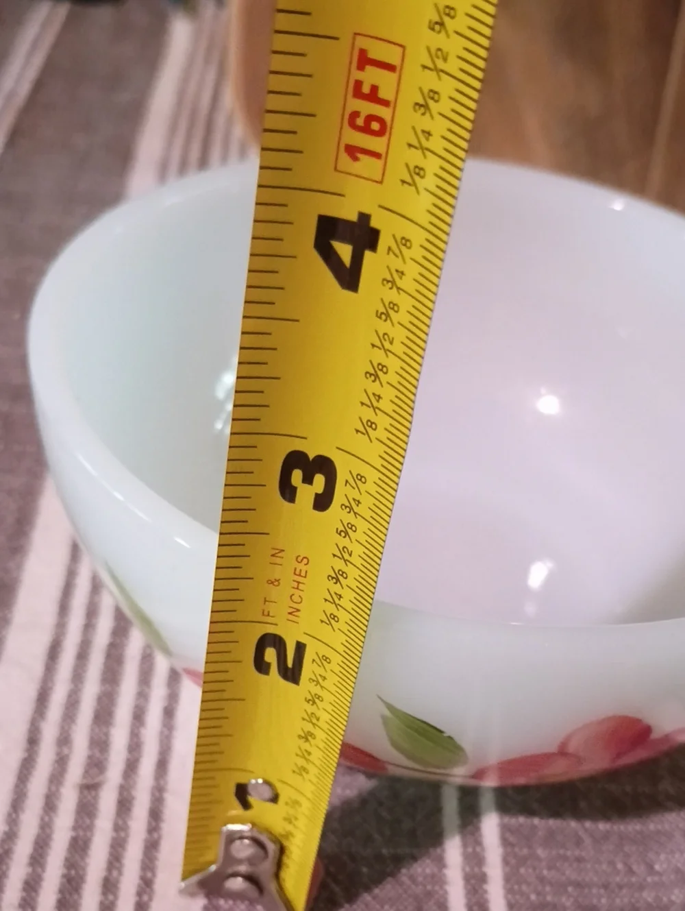 FireKing Milk Glass Bowls In Peach Blossom